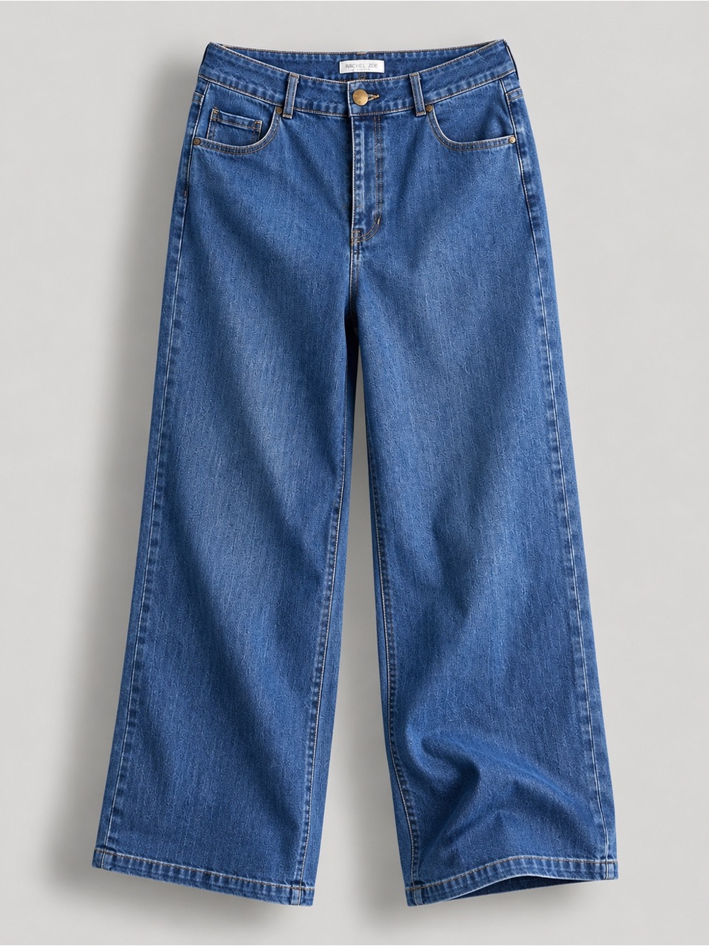 Rachel Zoe High Rise Wide Leg Jeans Size 14 Medium Wash Y2K 90s Denim